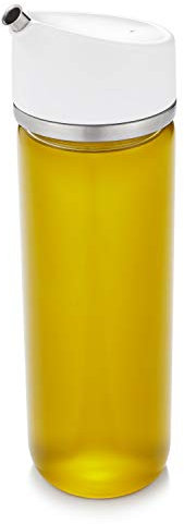 OXO Good Grips Precision Pour Glass Oil Dispenser (12 oz / 355 mL) – Two Flow Speeds for Drizzling & Pouring – Drip-Free Spout – Glass & Stainless Steel – BPA-Free & Dishwasher Safe