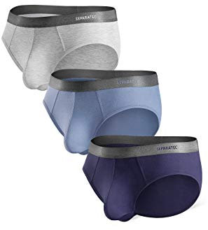 Separatec Slips da Uomo bambù Doppia Tasca Boxer Aderenti Tasca Separata Mutande Multipack Intimo Comodo Traspirante Biancheria Intima M