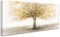 Groß Gelber Herbstbaum Mit Rahmen Leinwand Bilder Kunstdrucke Wandkunst Bild auf Leinwand Malerei Poster Foto Bild Leinwandbilder Abstrakte Moderne Wandbilder Wohnzimmer Schlafzimmer Wanddeko 50x120cm