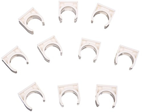 Oikabio 10 Stück 20 mm Durchmesser Weißer PVC-Clip Wasserschlauch Wasserversorgung Rohrklemmen Clips