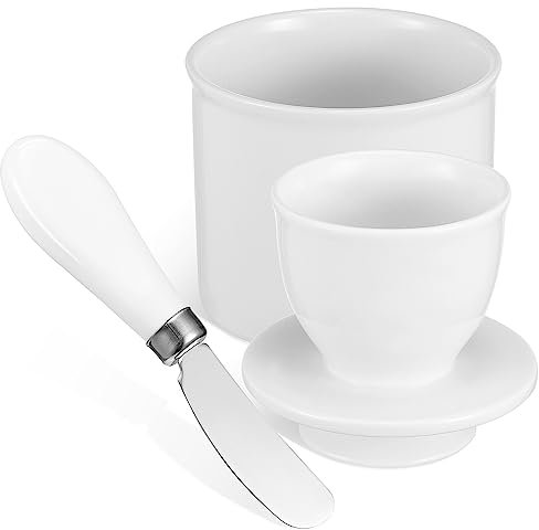 Kichvoe Escritorio Vintage Herramienta para Cortar Mantequilla Campana De Mantequilla Vasija De Almacenamiento De Alimentos De Cocina Antiguo Botes De Queso Cerámica Acero Inoxidable 410