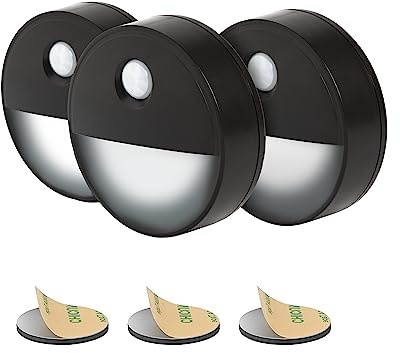 Proxinova Sensor Lights: Motion Sensor Light, Battery-Powered Night Light, Wireless LED Motion Sensor Light for Bathrooms, Cupboards, Stair Lights Ideal Night Light for Hallwaym, Pack of 3 Cold White