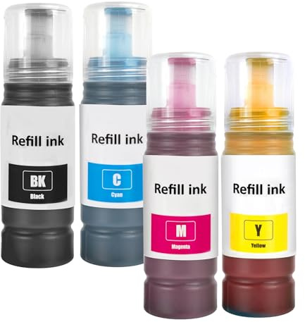 LAIPENG E104 Tinte Kompatibel T104 mit Druckerpatrone Multipack für ET-2810 ET-2820 ET-2720 ET-2826 ET-2710 ET-2714 ET-4700 Schwarz Cyan Magenta Gelb