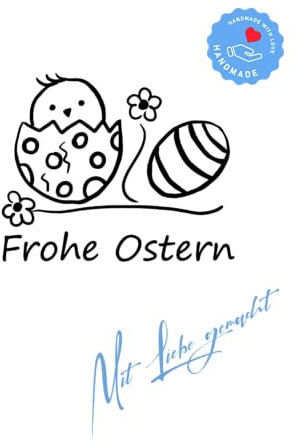 Stempel - Motivstempel - Ostern - Küken im Ei - Frohe Ostern