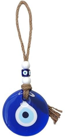 GUOYOU 5cm Evil Eye, Türkisches Blaues Auge Glas Anhänger Schutz Charms | Amulett Wandbehang Ornament Böse Augen, Für Glücksbringer Schmuckherstellung Rückspiegel Balkon Fenster Wohnkultur