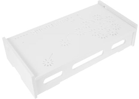Ciieeo 1pc Wall-mount Router Storage Box Creative Wifi Holder Ventilation Space-saving Design for Clean Tv Setup White for Organizing Routers and Cables