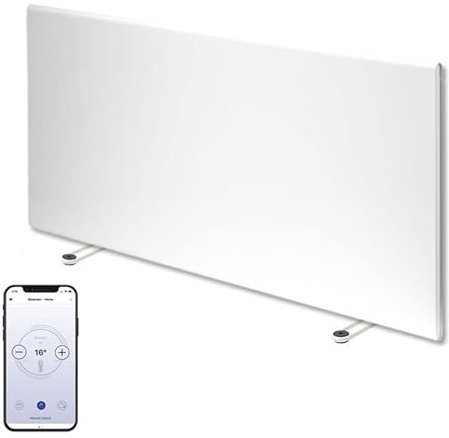 Adax Neo Wifi Portable Electric Panel Heater/Convector Radiator With Timer, Thermostat, Voice Control, Splash Proof (White, 500W)