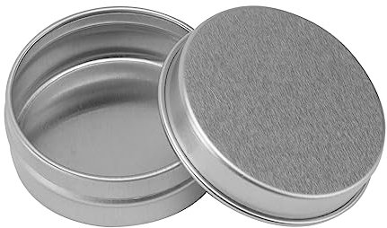 MAGICLULU Boîte Cosmétique Aluminium Ronde 15 Ml Légère Portable Avec Couvercle Étanche Pour Pot De Voyage Crème Onguent Usage Cosmétique