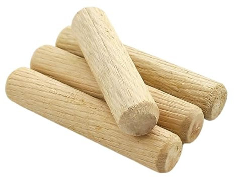 OZFENGH Runde Holzdübelstifte, Holzstangen-Set, Möbelbeschlag, Holz-Duo-Dübelstifte M6/M8/M10/M12*Lmm, 20/50/100 Stück (Size : 20Pcs, Color : M8x30)