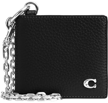 Coach Herren Billfold Geldbörse mit Kette, Schwarz, Einheitsgröße, Schwarz, Einheitsgröße, Geldbörse mit Kette