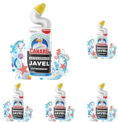 Canard Gel Extra Power Javel Moussant Marine 50 purcent Pcr 750 Ml (Lot de 5)