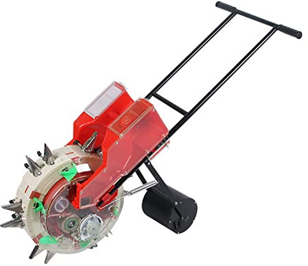 WTTTTW Manual Seeder Seeding Machine, Hand-Push Seeder Walk-Behind Row Crop Planter Garden Push Seeder, Roller Seeder Planter for Soy Peanut Corn Cotton Soybean,7 Mouths