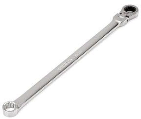 TEKTON 15 mm Long Fixed/Flex Head Ratcheting Box End Wrench | WRB35415