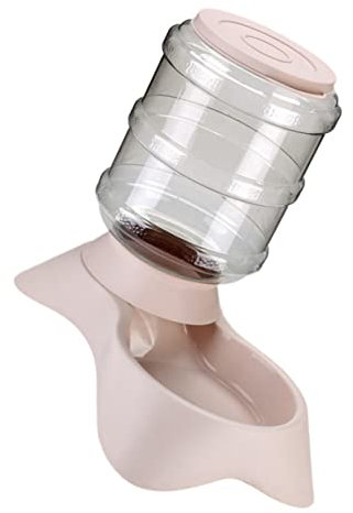 BESPORTBLE Automatic Cat Feeder with 3.8 L Large Capacity and Food Divider, Beige Plastic Pet Food Dispenser Bowl for Home Use, Simple Appearance with Versatile Unique Design