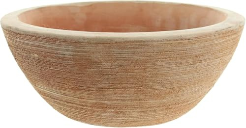 FRANK FLECHTWAREN Pflanzschale Modern Terra, Terracotta, schwere Qualität, Wasserablauf Maße: Ø 28 x 12 cm