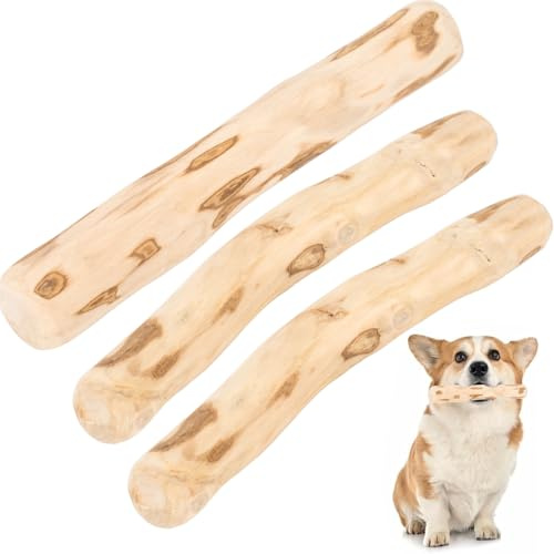 3 Stück Kaffeeholz für Hunde, für Zahnreinigung Kauholz für Kleine und Mittlere Hunde Kauspielzeug Hund zum Kauen und Spielen, Ideal für Welpen(14cm Länge, 1.8-2cm Durchmesser) (Zwei Größe, Thema 2)