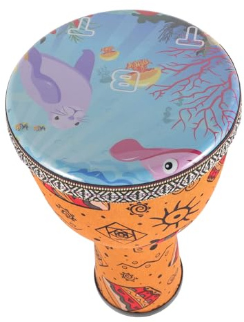 COMPUKAS Leichte Djembe Trommel aus Pvc mit Zartem Design Einfache Handhabung für Kinder und Anfänger für Bühnenauftritte und Musikveranstaltungen