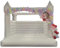 Castillo inflable comercial de PVC de 0,55 mm con casa inflable de salto deslizante (3 x 3 x 2,4 m incluyendo soplador)