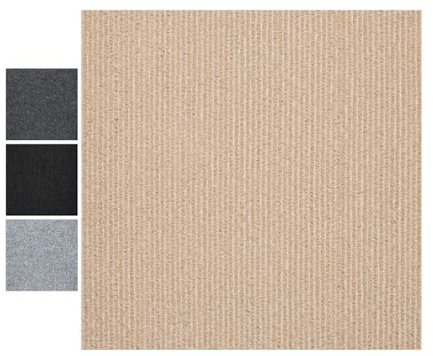 CUCOS Dalles de Moquette Autocollantes 50x50 cm – Carreaux de Moquette Rembourrés à Coller, Sol Doux pour Salon, Chambre et Décoration Intérieure, Lot de 20
