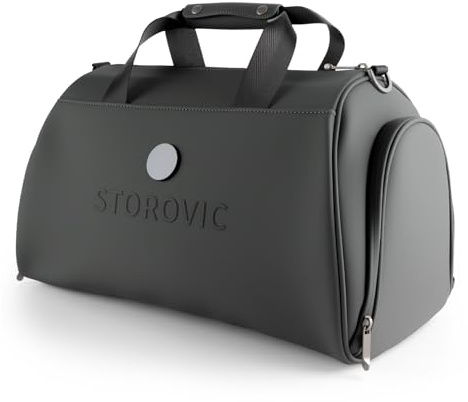 STOROVIC Tech-Driven Deodorizing Gym Bag for Men & Women, 32L Large Capacity Sports Duffel with Cold Plasma Odor Eliminator, Shoe Compartment, and Wet Pocket - Waterproof Travel Overnight Bag