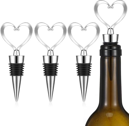 Teouas 4 stycken flaskpluggar, konisk vinflaskstoppning, vinförslutning, läckagesäker, återanvändbara vinpluggar för vinsamling, rött vin och champagne (stil 2)