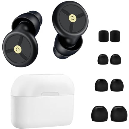 ONGNIUU Tappi Orecchie Dormire, 32 dB Cancellazione Rumore, Earplugs for Sleeping in Silicone Morbido, Riutilizzabili e Lavabili con Custodia, 3 Cuscinetti in S/M/L, Lavorare, Studiare, Viaggiare