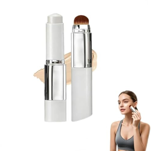 Foundation Stick mit Pinsel, Changing Foundation Stick, Natürlicher, Automatische Farbanpassung, 12 Stunden Halt, Foundation Reife Haut, für Alle Hauttypen