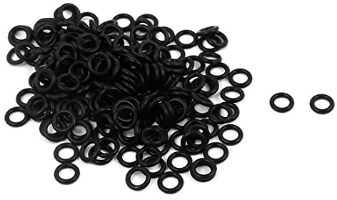 sourcingmap nitril gummi O-ringar 5 mm OD 3 mm ID 1 mm bredd, metrisk buna-N tätningspackning, förpackning med 180