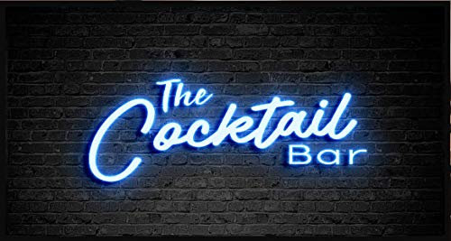 Tappetino per cocktail bar, tappetino da cocktail blu neon