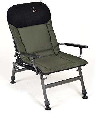 Carp Angelstuhl Campingstuhl FK5 Stuhl Deluxe Karpfen Angler Campingstuhl mit extra Höhe spezielle Kopfstütze