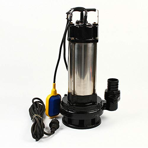 Schmutzwasserpumpe 1500W Tauchpumpe Edelstahl Schumutzwasser Pumpe 6m Netzkabel Mit Schwimmer