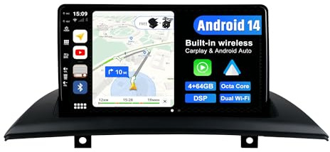 JOYX Android 12 IPS bilradio passar BMW X3 E83 (2004–2012) – 4G 64G – inbyggd DSP/Carplay/Android bil – LED-kamera + MIC – 9 tum 2 Din – rattkontroll 4G WiFi BT DAB 360-kamera fast båt