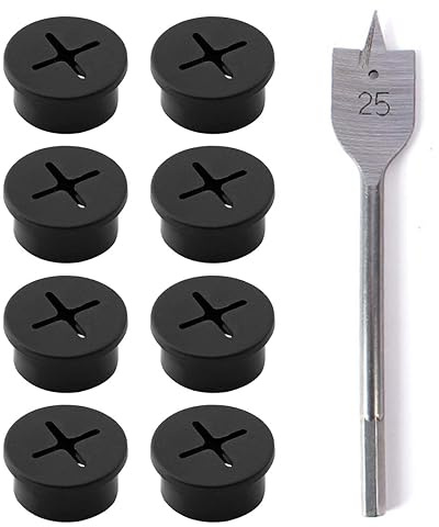 JOCXZI 8pcs Flexible Silicone Cable Grommet - Desk Grommet Hole Cover, Cable Grommet Cable Management Grommets Use, for Computer Desk Wire Organizer for Home and Office