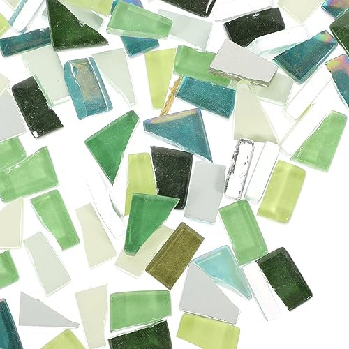 VILLCASE 1tasche Mosaikfliesen Für Bastelarbeiten Kleine Dekorative Fliesen Diy Handwerksmaterial Unregelmäßige Fliese Fliesenzubehör Für Heimwerkerprojekte