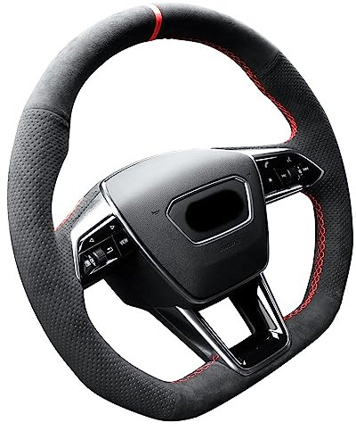 Gestrickte Lenkrad Handnaht Alcantara Lenkradbezug für Audi R8 TT TTS RS e-tron GT quattro S6 S7