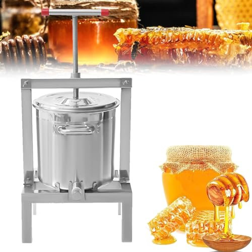 Manuelle Honigpresse aus Edelstahl, 10 l – Effizienter Bienenextraktor Separator für die Imkerei – Outdoor & Küche Bienenzentrifugen-Ausrüstung