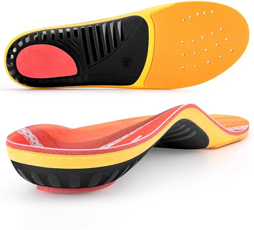 TOPSOLE Orthotic Insoles for Women Men Plantar Fasciitis Arch Support Inserts for Flat Feet High Arch Metatarsalgia Foot Pain Shock Absorption Comfort Work Boot Shoe Insoles
