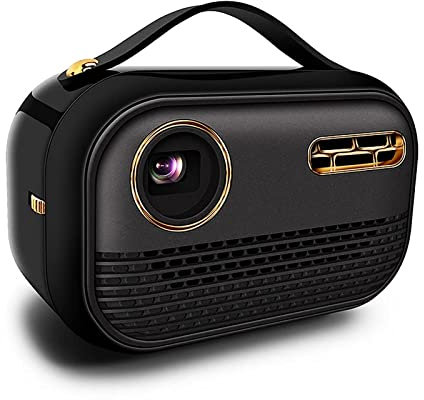 TsoLay Mini Proyector DLP, Cine En Casa Portátil WiFi Bluetooth con Control Remoto Inalámbrico, Corrección Trapezoidal Vertical De ± 40 °, para Reproducción De Video Aplicable