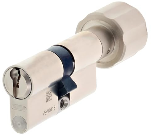 ToniTec DUALKEY Schließsystem by ABUS 2 in 1 Schließzylinder inkl. 2 x 3 Schlüssel |Sicherheits-Türzylinder Einzelschließung als Knaufzylinder 45/30K |Umprogrammierbares Türschloss mit Sicherungskarte