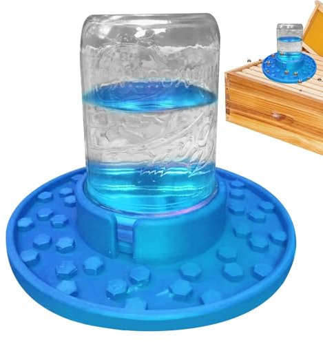 Mason Jar Bienenfutterstation | Bienenfutterspender für Bienenstöcke, Einmachglas, Futterspender für Bienenstöcke, Honigbiene und Zuckerwasser, Honigbienen-Dosen-Futterspender