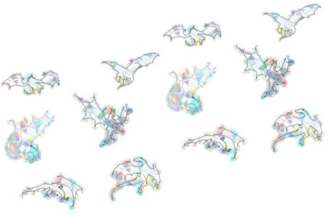 Alipis 12 Piezas Adhesivo de cristal anti-choque de pájaros colibrí ventana se aferra calcomanías de ventana de pájaro alerta Pegatinas de advertencia de colisión de aves decoración