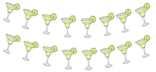 2 Pack Martini Birthday Decorations for Party Martini Margarita Themed Banners for Cocktail Birthday Party Martini Decor Party Bridal Shower Supplies