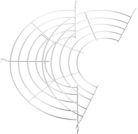 Ciieeo 2pezzi Supporti Semicircolari in Acciaio Resistente per Friggere e Scolatura Olio Rastrelliera Versatile per Wok e Pentole Antigrasso e Drenaggio Efficiente per Cucina Salutare