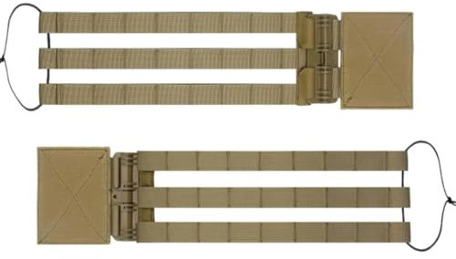 WLXW Taktische MOLLE-Weste (2er-Pack) Schnellverschluss-Kummerbund Skelett-Gürtel Plattenträger Seitlicher Hüftgurt Für Airsoft-Westen J.PC X.PC C.PC(TAN)