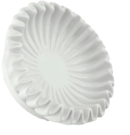 Niceminiwall HandCrafted Marble Large Decorative Bowl | White Decorative Bowl | Modern Style | Resin Material | Fruit/Key Bowl