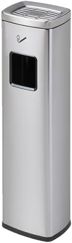 Posacenere 2 In 1 Da Terra In Acciaio Inox Per Esterno Con Secchio Cestino Professionale Gettacarte Spazzatura Casa Ufficio Bar Ristoranti,Cestini Rifiuti,Contenimento Portaimmondizia E