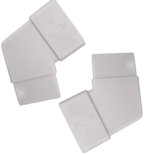 112 Degree Bend Square Downpipe | Residential Gutter and Downpipe Drainage Connector (White, Pack of 2)