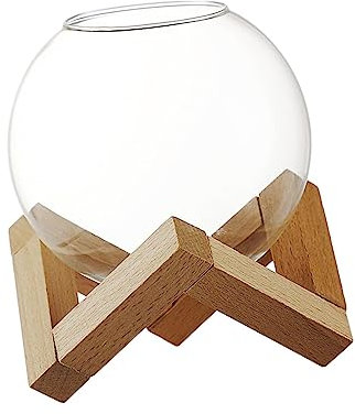 Gcljlmy Bicchiere da cocktail a forma di sfera con supporto, in vetro trasparente, per bevande, facile da pulire, per champagne (370 ml)