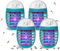 Profesional Lámpara Anti Mosquitos,4pack Mata Moscas y Mosquitos Eléctrico, Lámpara Antimosquitos para Interior, Mata Moscas Electrónico, Ilumina y Mata Insectos Voladores,100% eficaz