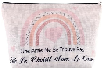 Cadeau Amie Femme Trousse de Toilette Cadeau Meilleure Amie Femme Cadeau Copine Amitié Original Amitié Cadeau pour Amie Cadeau Petite Amie Cadeau de Mariée Cadeaux Meilleure Amie Cadeau Noel Amie